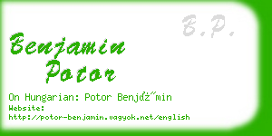 benjamin potor business card